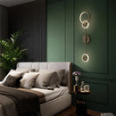 Axyaa Nordic Luxury LED Wall Lamp for Bedroom, Black/Gold Iron, Creative Sconce