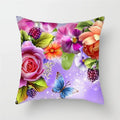 Axyaa Sunflower Lotus Lily Rose Pattern Pillow Cover for Home Chair Car Sofa
