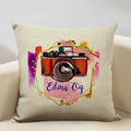 Axyaa Life Beautiful Words Linen Cushion Cover 45x45cm Luxe Bedroom Decor