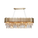 Axyaa Gold Metal LED Pendant Lights: Adjustable Round Luminarias for Indoor Living Room.