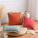 Axyaa Cotton Linen Cushion Covers 18x18 for Bed Living Room Sofa - Nordic Style Home Decor