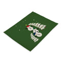 Axyaa Christmas Table Set: Placemats, Napkins, Coasters, Kitchen Cloth.