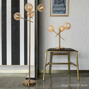 Axyaa Glass Bubble Ball Floor Lamp Nordic Magic Bean LED Stand