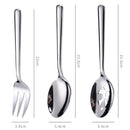 Axyaa Stainless Steel Salad Serving Spoon Set for Western Tableware
