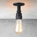 Retro Loft E27 Pipe Ceiling Lights by Axyaa Industrial Iron Lamp Fixtures