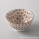Axyaa Wind Ceramic Salad Bowl Set - Stylish Threaded Rice Bowls for Home