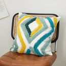 Axyaa Tufted Color Block Cushion Cover 45x45cm/30x50cm for Sofa, Bed, Chair