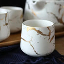Axya Marble Nordic Teacup Golden Coffee Cup 250ml Drinkware Black White Cups