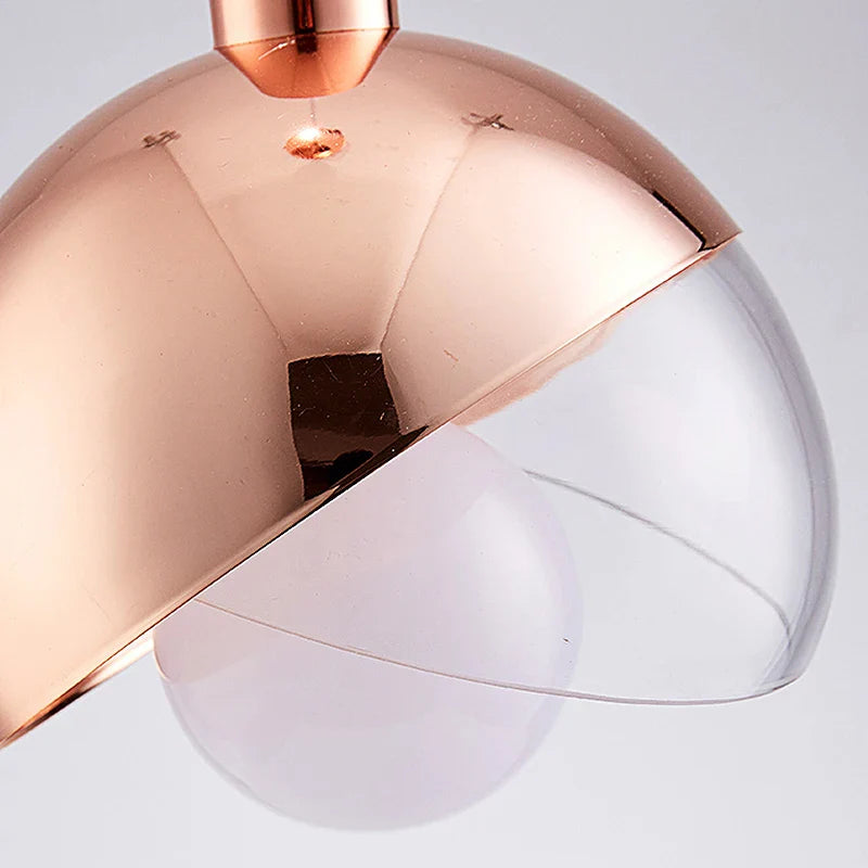 Nordic Art Deco Pendant Light Small Lamp Ball for Indoor Spaces - Axyaa Rosegold