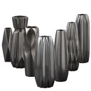 Axyaa Ceramic Black Vase: Handmade Fashion Tabletop Flower Vase for Home Décor