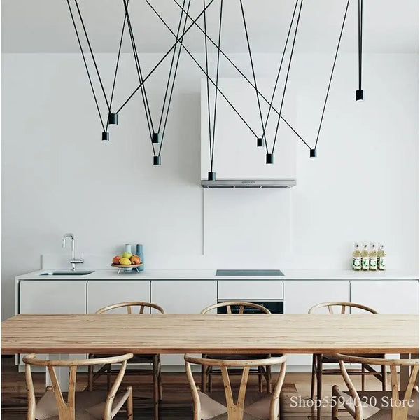 Axyaa Industrial Wire Pendant Lamp for Modern Bedroom Lighting