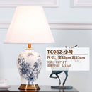 Axyaa Blue & White Ceramic Table Lamp: Elegant Vintage Luxury for Living Room Bedroom