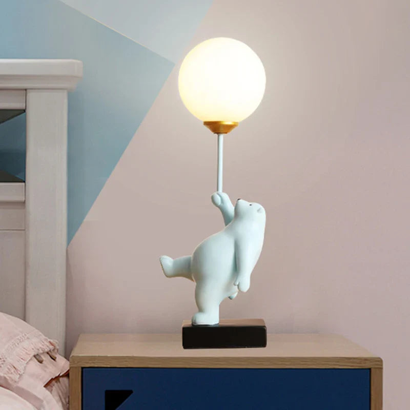 Axyaa Bear Moon Lamp with Cartoon Design and G9 Bulb