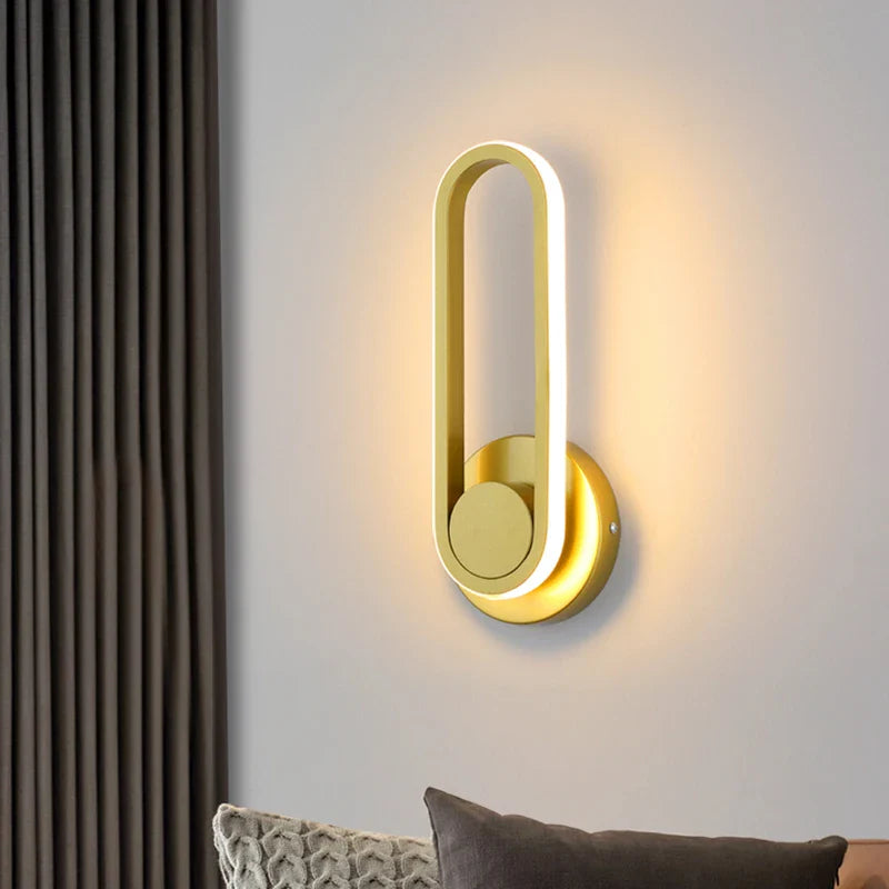 Axyaa Modern 12W LED Wall Lamp 330° Rotatable Bedside Sconce Indoor Lighting