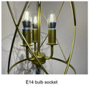 Axyaa Retro Industrial Crystal Pendant Lamp - Black Gold Vintage Chandelier