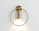 Axyaa Modern Black Gold Circle LED Wall Lamp Bedside Indoor Lighting