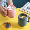 Axyaa Stainless Steel Thermal Coffee Milk Cup with Handle & Spoon