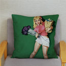 Axyaa European Sexy Women Polyester Cushion Cover 45x45cm - Chic Home Decor