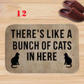 Axyaa Charming Cats Memory Foam Bath Mat - Anti-slip Coral Personalized Doormat