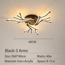 Axyaa Modern LED Chandelier - White/Black - Living Room Bedroom Fixtures