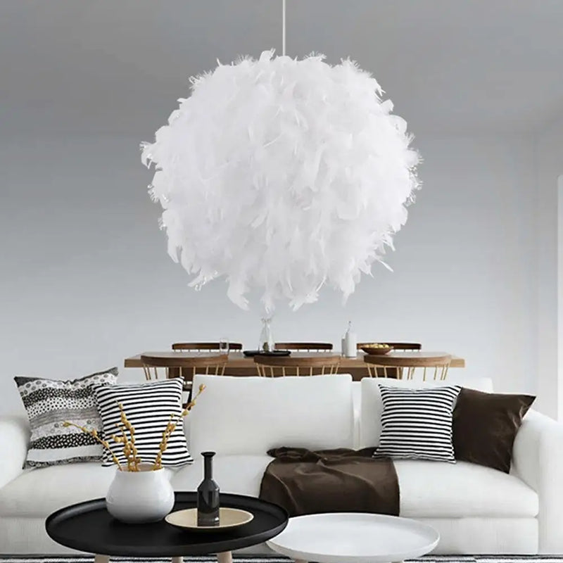 Axya Nordic Feather Pendant Light LED Hanging Lamp for Dining Room and Kitchen