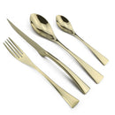 Axyaa 16-Piece Black Stainless Steel Cutlery Set for Dining and Entertaining