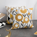 Axyaa Floral Embroidery Geometric Cushion Cover 45x45 for Home Decor