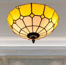 Axyaa Stained Glass Round Ceiling Light for Asile, Bedroom, Kitchen