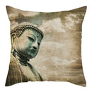Buddha Pattern Throw Pillow Cover by Axyaa for Home, Car, Sofa Décor