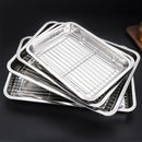 Axyaa Stainless Steel Baking Pan Cooling Rack Grid Bread Pastry Tray BBQ Oil Filter