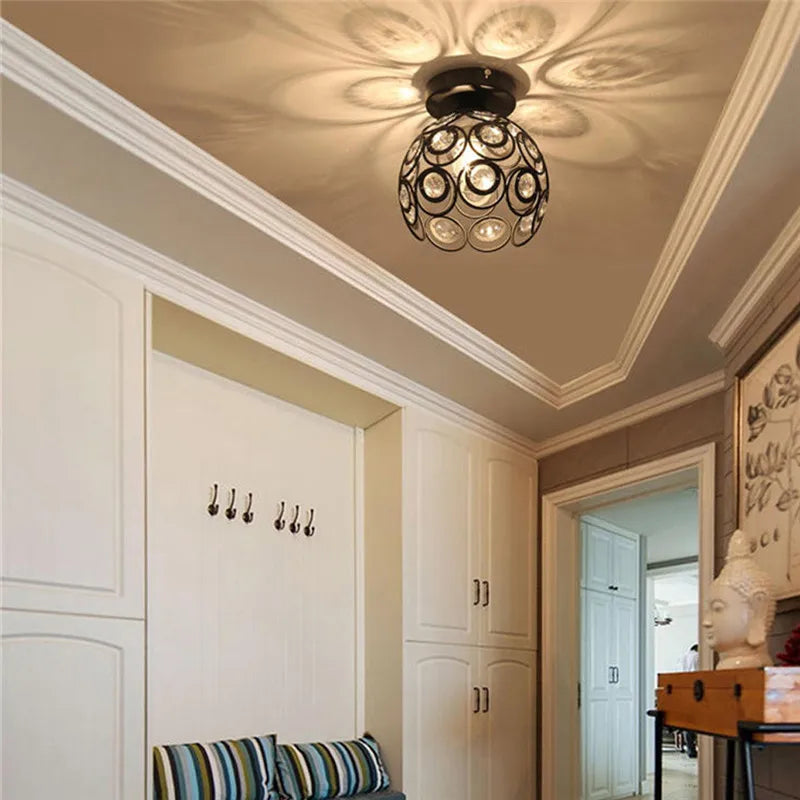 Axyaa Crystal Chandelier Ceiling Light for Bedroom Kitchen Hallway Entryway