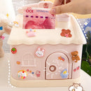 Axyaa Cute Piggy Bank: Big Size Money Box with 3D Sticker - Ideal Savings Gift for Kids & Adults