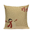 Christmas Santa Deer Pattern Cushion Cover for Festive Home Decor - Axyaa