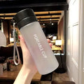 Axyaa Frosted Plastic Water Bottle with Tea Strainer, BPA-Free, Sporty, Portable, Large Capacity