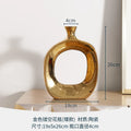 Ceramic Hollow Out Vase Axyaa: Gold & Silver Home Wedding Decoration