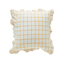 Axyaa Fringed Coffee Black Yellow Green Cotton Cushion Cover 45x45cm Home Decor