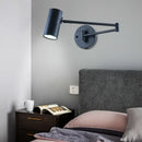 Axyaa Nordic Adjustable Double-Arm Swing Wall Sconce for Bedroom, Study, and Reading Lighting Decor