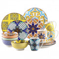 Axyaa Jasmin Pattern Porcelain Tableware Set - Dinner, Dessert Plates, Bowl, Mug