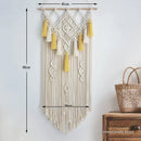 Axyaa Yellow Macrame Wall Hanging Boho Tapestry Home Decor Farmhouse Nursery