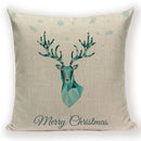 Christmas Cartoon Santa Claus Deer Pillows Covers Merry Christmas Gifts for The New Year by Axyaa