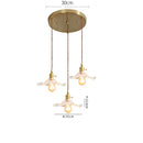 Axyaa Nordic Green Glass Pendant Light with Copper Knob Switch