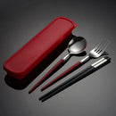 Axyaa Stainless Steel Cutlery Set with Box - Travel Friendly Utensils