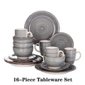 Axyaa Bella-GY Porcelain Dinner Set 48-Pieces Vintage Tableware Kit