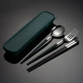 Axyaa Stainless Steel Cutlery Set with Box - Travel Friendly Utensils
