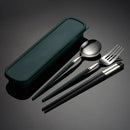 Axyaa Stainless Steel Cutlery Set with Box - Travel Friendly Utensils