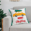 Axyaa Santa Snowflake Embroidery Cushion Cover 45x45cm