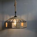 Axyaa Rattan Woven Pendant Light E27 Hanging Lamp for Dining Room Bar
