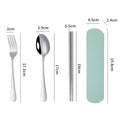 Axyaa Stainless Steel Cutlery Set Boxed - Perfect for Camping, Travel, and Hiking