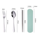 Axyaa Stainless Steel Cutlery Set Boxed - Perfect for Camping, Travel, and Hiking