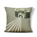 Axyaa Retro Record Camera Pillow Cover - 45X45CM